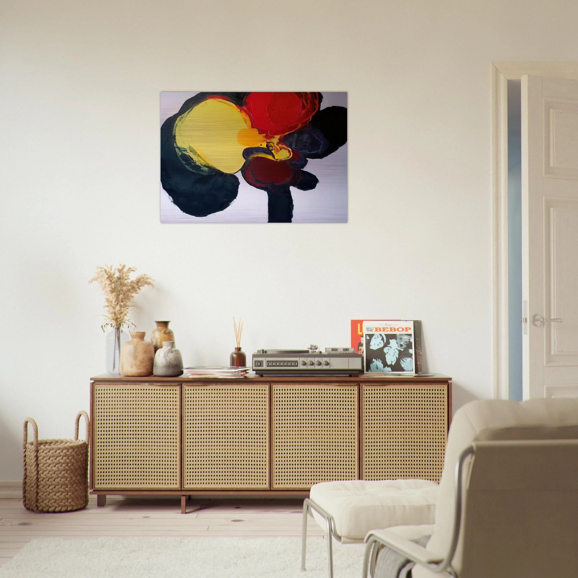 COMPOSITION 1965 - Luis Feito Brushed Aluminum Print - 70x100 cm / 28x40 inches | Luis Feito Aluminum Print | Luis Feito Prints