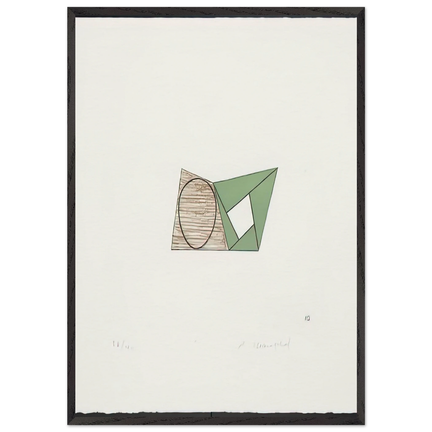 PAGES 10 1989 - Robert Mangold 70x100 cm / 28x40 inches Framed Art Print – Black Wooden Frame