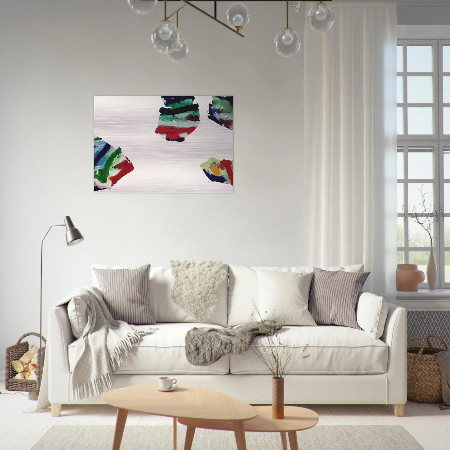 Los Angeles - Sam Francis Brushed Aluminum Print - 70x100 cm / 28x40 inches | Sam Francis Aluminum Print | Sam Francis Prints