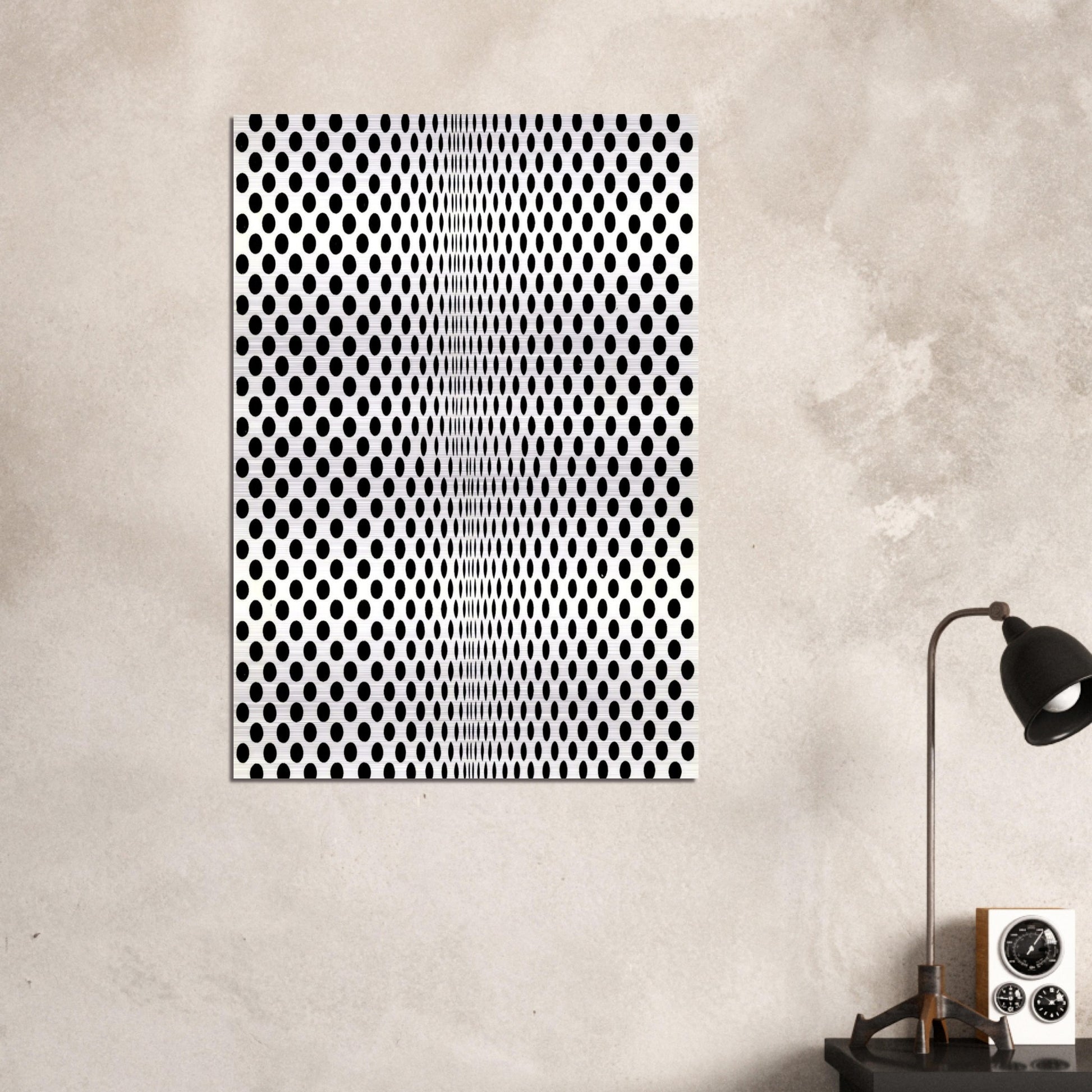 FISSION 1963 - Bridget Riley Brushed Aluminum Print - 70x100 cm / 28x40 inches | Bridget Riley Aluminum Print | Bridget Riley Prints