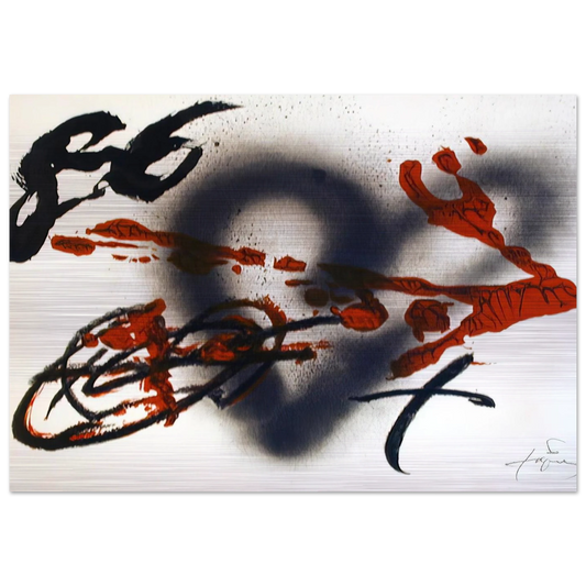 COEUR ET FLECHE 1985 - Antoni Tapies Brushed Aluminum Print - 70x100 cm / 28x40 inches | Antoni Tapies Aluminum Print | Antoni Tapies Prints