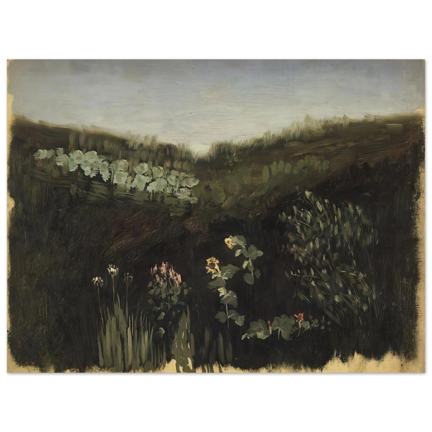 Arkhyp Kuindzhi - Sunflowers. Crimea  75x100 cm / 30x40inches Fine Art Poster