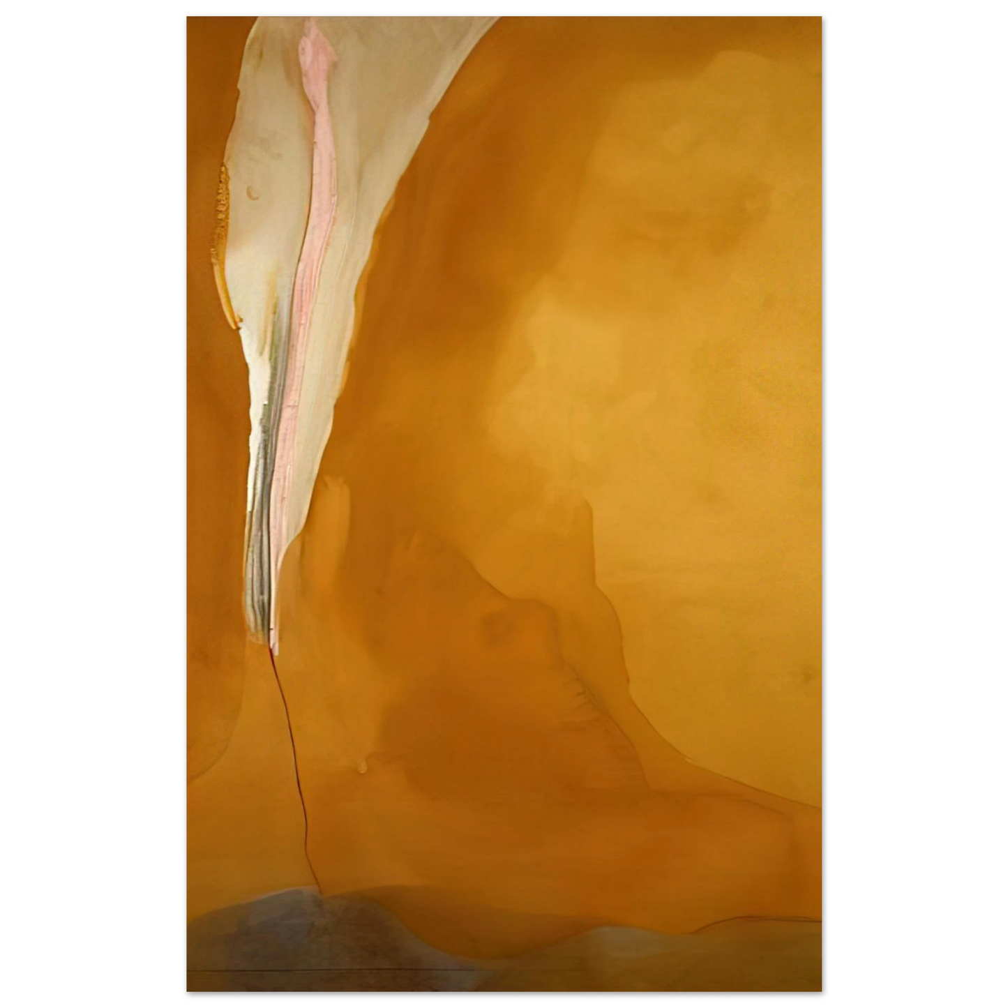 Helen Frankenthaler - Coral Wedge - 1972 Wall art - 30x30 cm / 12x12 inches - Premium Wooden Framed Poster With Fine Art Paper-canvas - White frame