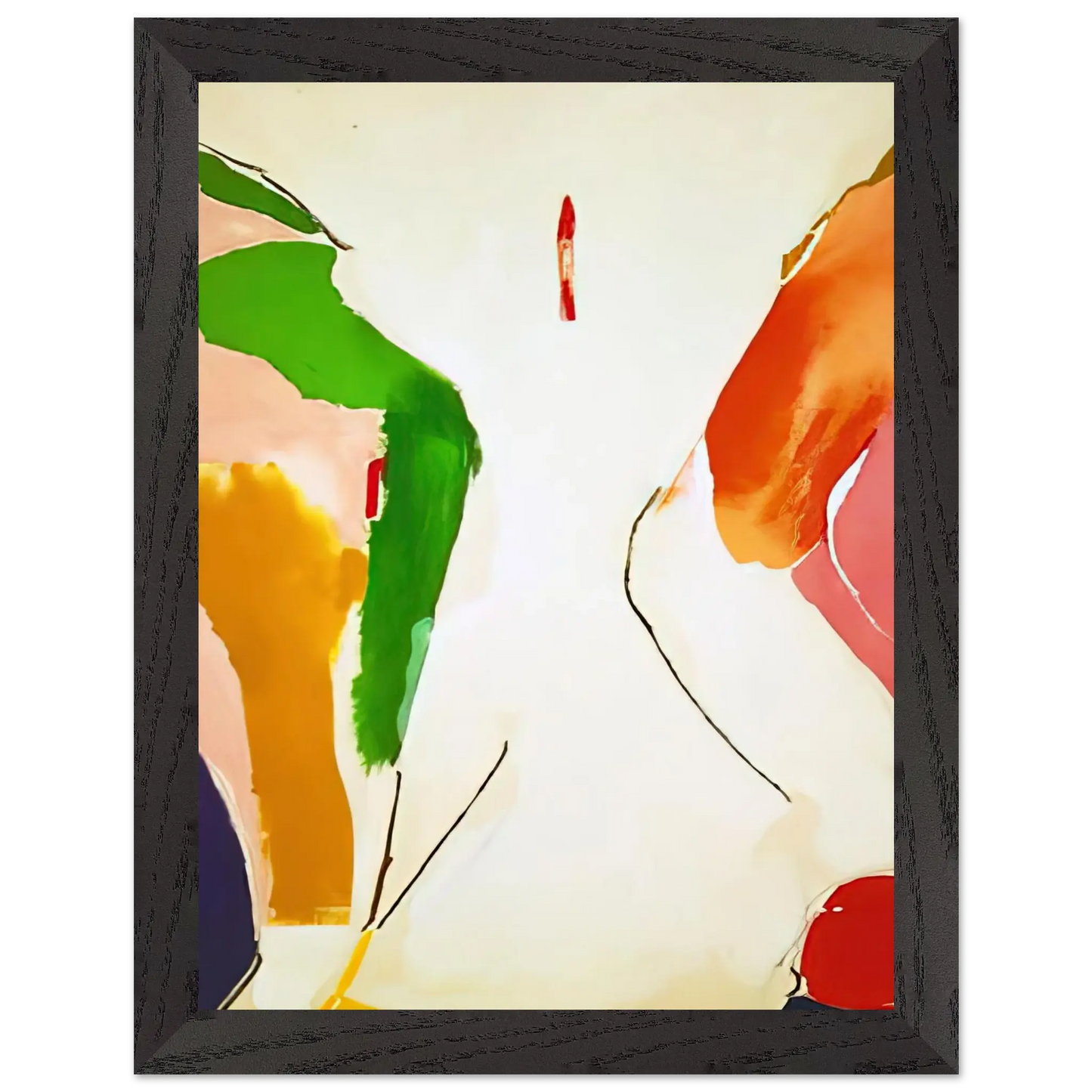 Helen Frankenthaler - Living Edge - 1973 Wall art - 20x25 cm / 8x10 Inches - Premium Wooden Framed Poster With Fine Art Paper - Wood frame