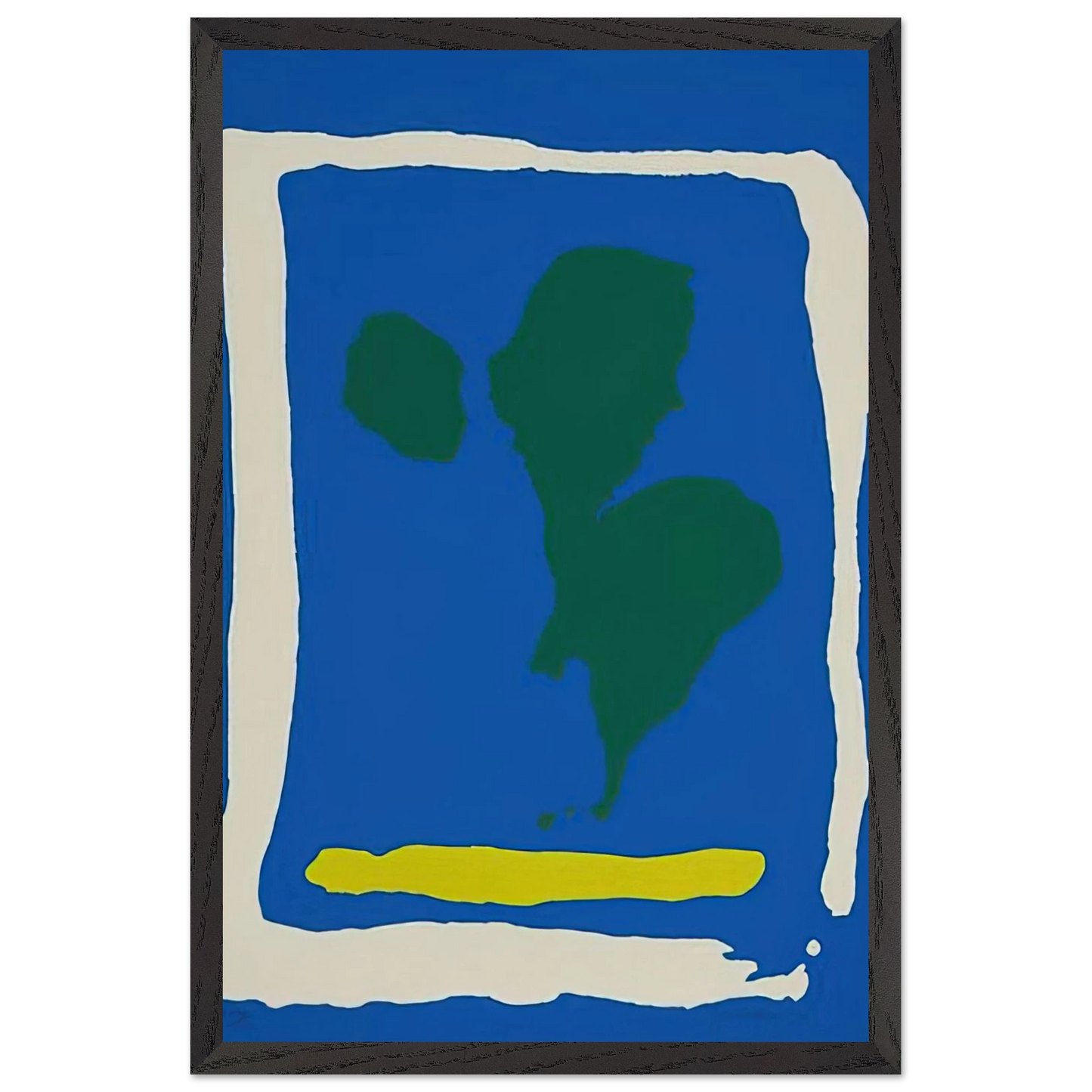 Helen Frankenthaler - Air Frame - 1965 Wall art - 15x20 cm / 6x8 inches - Premium Wooden Framed Poster With Fine Art Paper-canvas - Wood frame