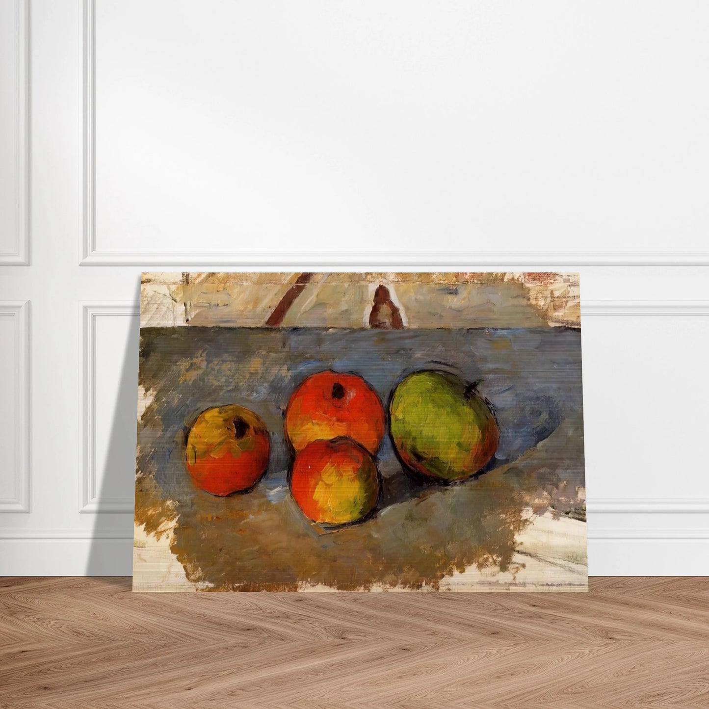 Four Apples - Paul Cézanne Brushed Aluminum Print - 70x100 cm / 28x40 inches | Paul Cézanne Aluminum Print | Paul Cézanne Prints
