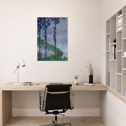 Poplars, Wind Effect - claude monet Brushed Aluminum Print - 70x100 cm / 28x40 inches | claude monet Aluminum Print | claude monet Prints