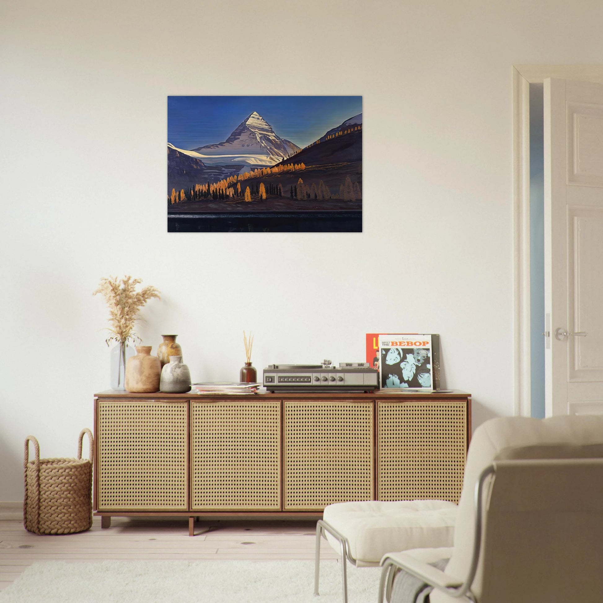Mount Assiniboine. Canadian Rockies - Rockwell Kent Brushed Aluminum Print - 70x100 cm / 28x40 inches | Rockwell Kent Aluminum Print | Rockwell Kent Prints