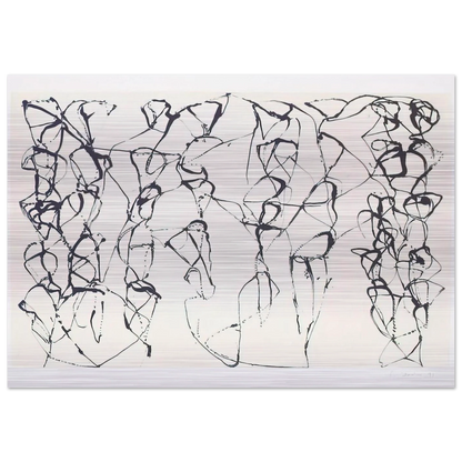 Cold Mountain Series, Zen Study 6 - 1991 - Brice Marden Brushed Aluminum Print - 70x100 cm / 28x40 inches | Brice Marden Aluminum Print | Brice Marden Prints