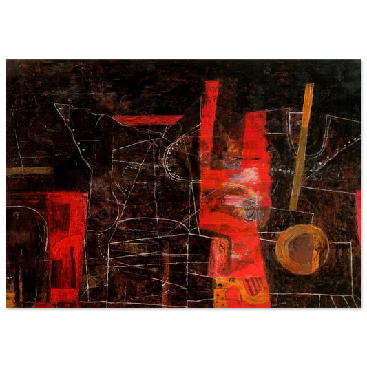 THE TORMENTORS 1948 - Philip Guston Brushed Aluminum Print - 70x100 cm / 28x40 inches | Philip Guston Aluminum Print | Philip Guston Prints
