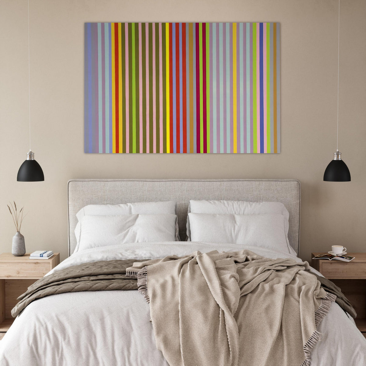 Apricot Ripple - 1968 - Gene Davis Art Prints - 100x150 cm / 40x60″ inches | Gene Davis Poster | Gene Davis Prints