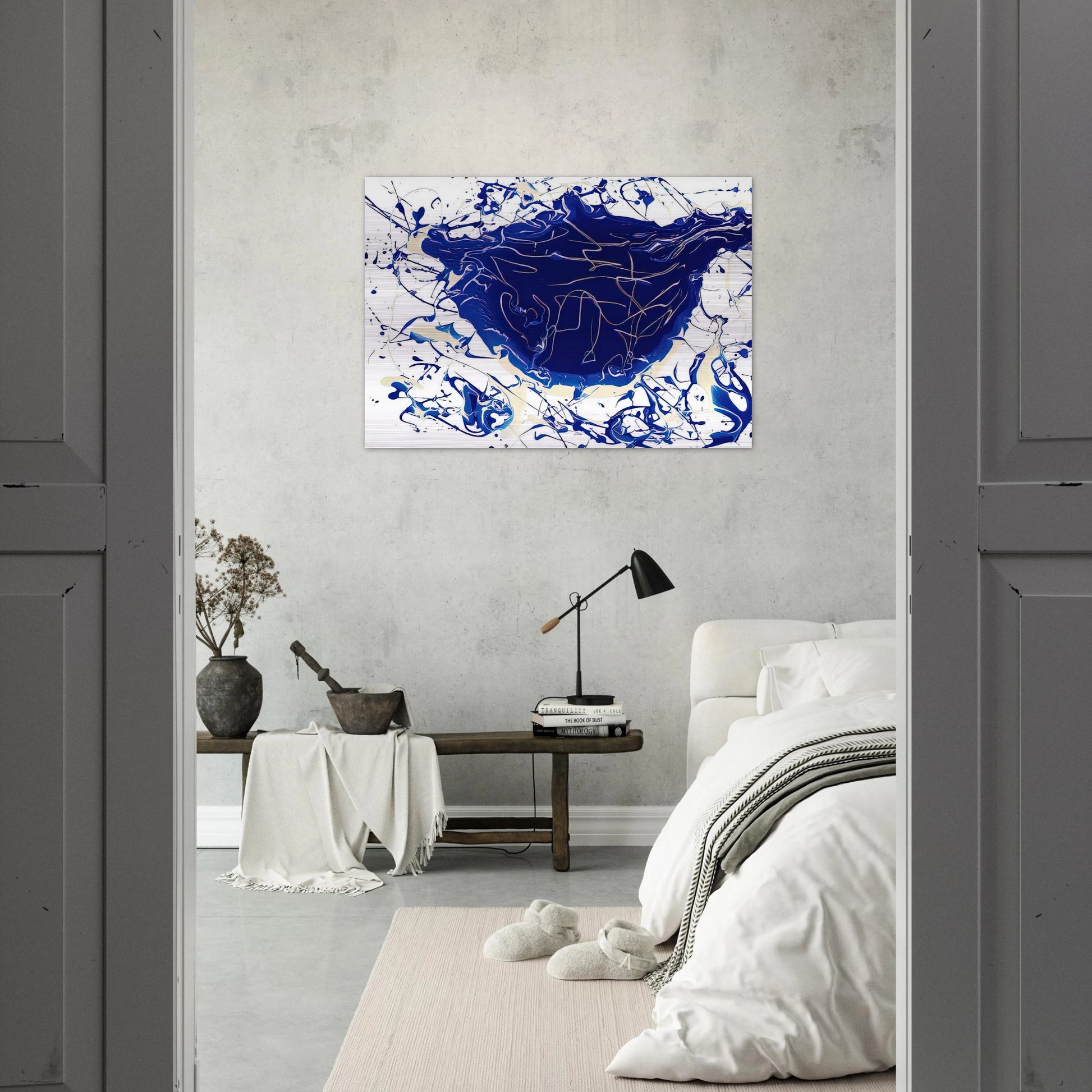 Untitled  SFP92-15 SFF1671  - Sam Francis Brushed Aluminum Print - 70x100 cm / 28x40 inches | Sam Francis Aluminum Print | Sam Francis Prints