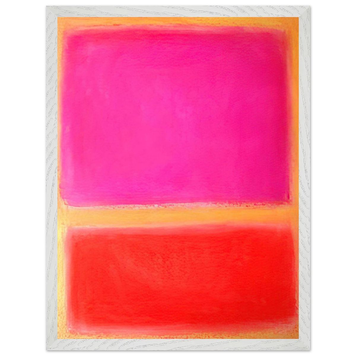 Mark Rothko - Untitled - Color Field Painting Wall Art - 30x40 cm / 12x16 inches - Premium Wooden Framed Poster With Fine Art Paper - White frame