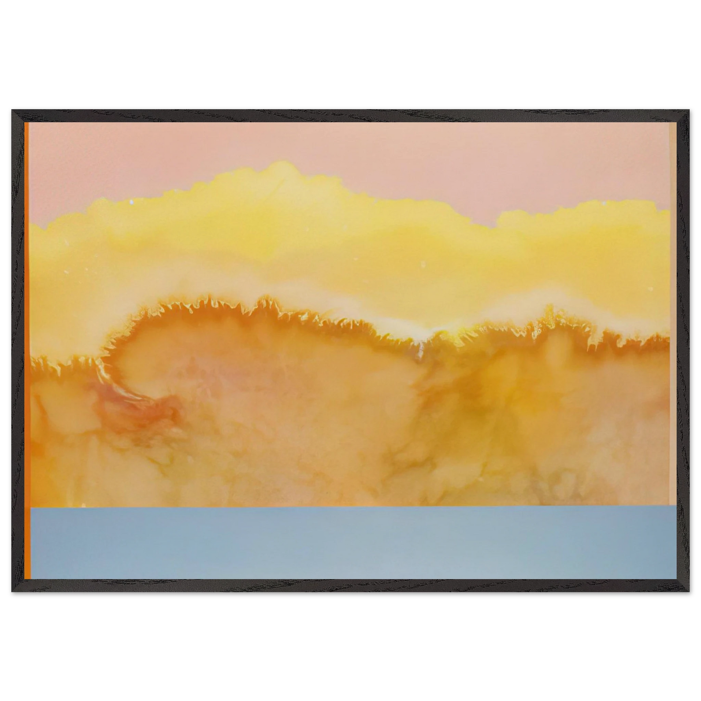 Turquoise Prairie - 1979 - Ronnie Landfield 70x100 cm / 28x40 inches Framed Art Print – Black Wooden Frame