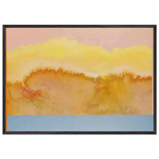 Turquoise Prairie - 1979 - Ronnie Landfield 70x100 cm / 28x40 inches Framed Art Print – Black Wooden Frame