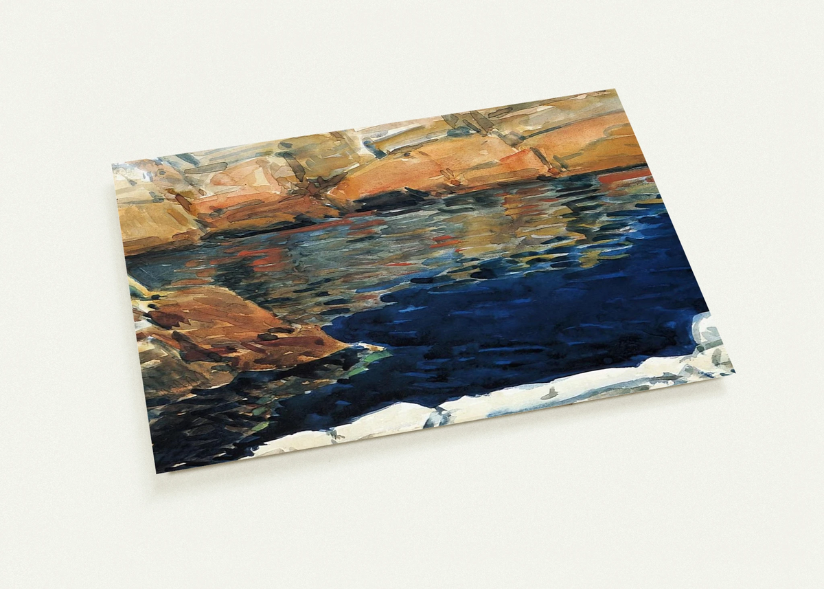 Looking into Beryl Pool By Childe Hassam Pack of 10 Post Cards | Childe Hassam Post Cards | A6 (10.5 x 14.8 cm) - 4.1 x 5.8 inches