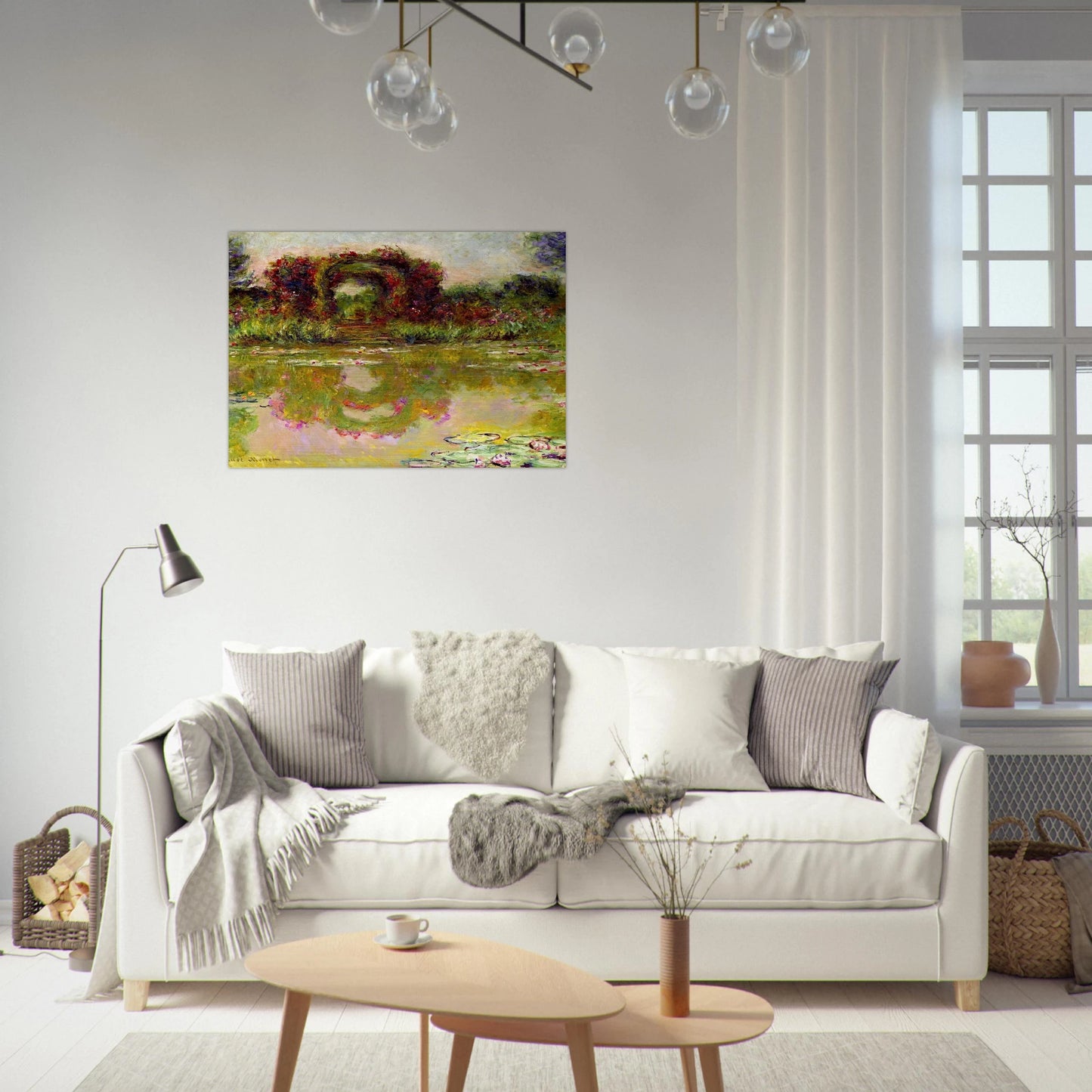 Rose Arches at Giverny - claude monet Brushed Aluminum Print - 70x100 cm / 28x40 inches | claude monet Aluminum Print | claude monet Prints
