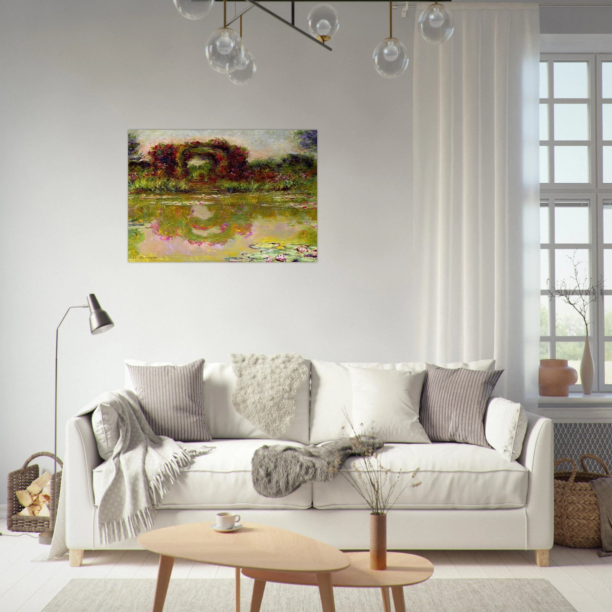 Rose Arches at Giverny - claude monet Brushed Aluminum Print - 70x100 cm / 28x40 inches | claude monet Aluminum Print | claude monet Prints
