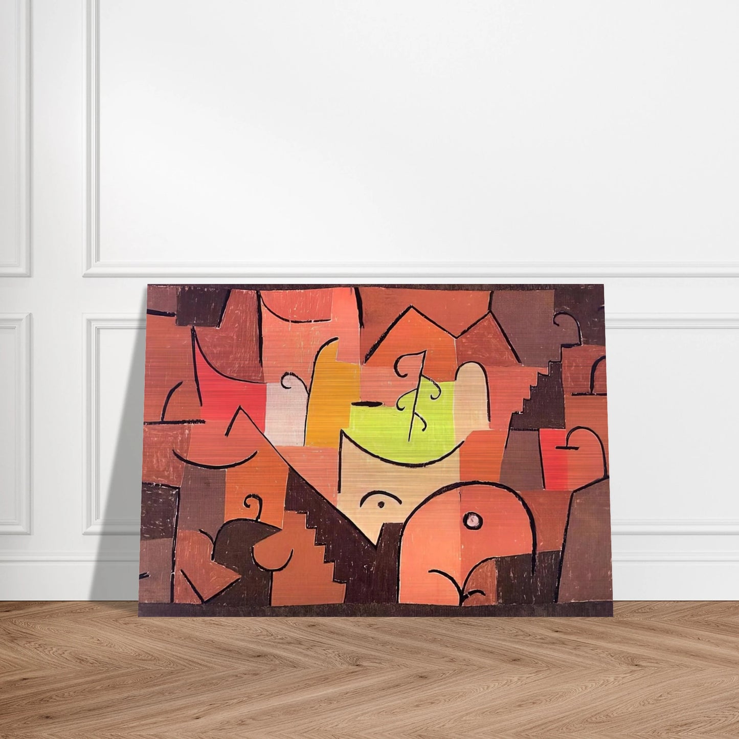 STAGE LANDSCAPE 1922 - Paul Klee Brushed Aluminum Print - 70x100 cm / 28x40 inches | Paul Klee Aluminum Print | Paul Klee Prints