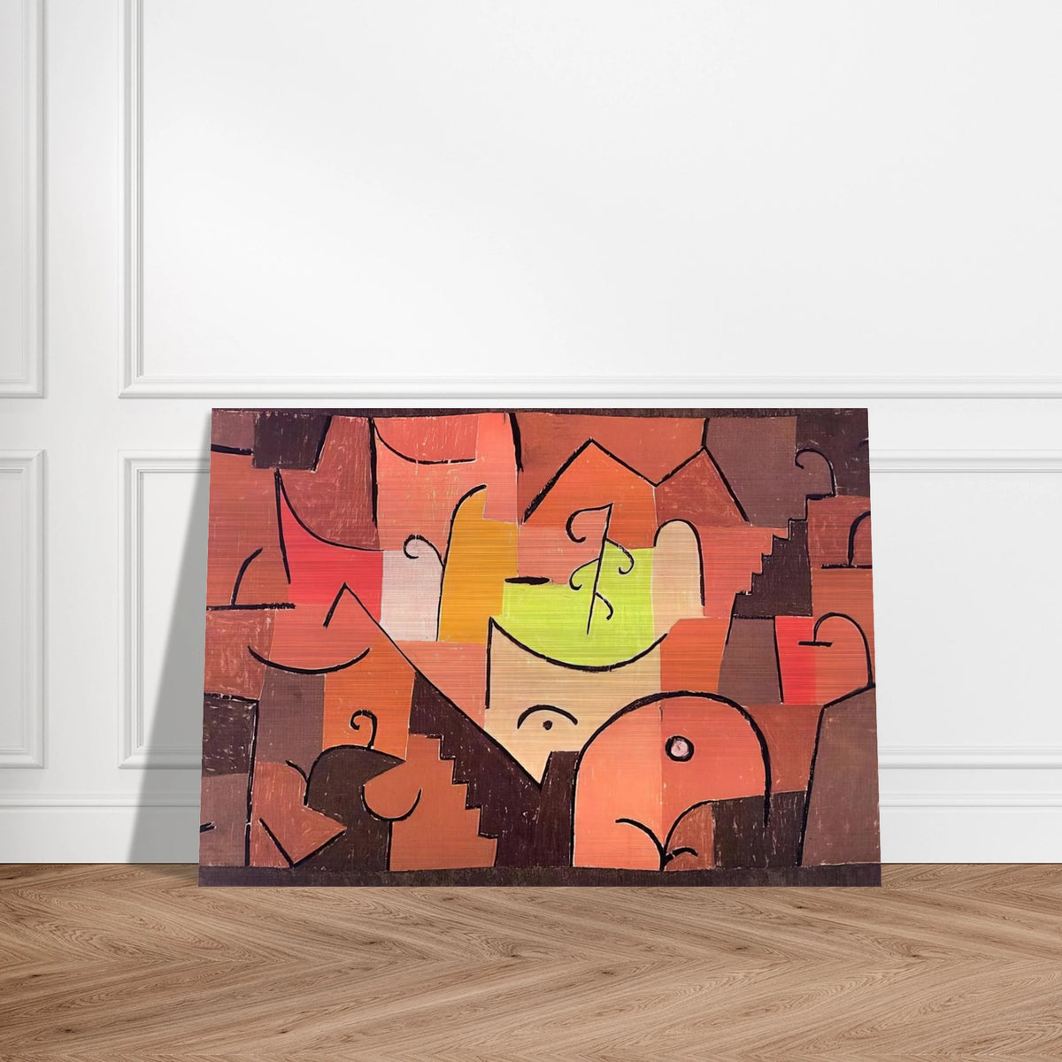 STAGE LANDSCAPE 1922 - Paul Klee Brushed Aluminum Print - 70x100 cm / 28x40 inches | Paul Klee Aluminum Print | Paul Klee Prints