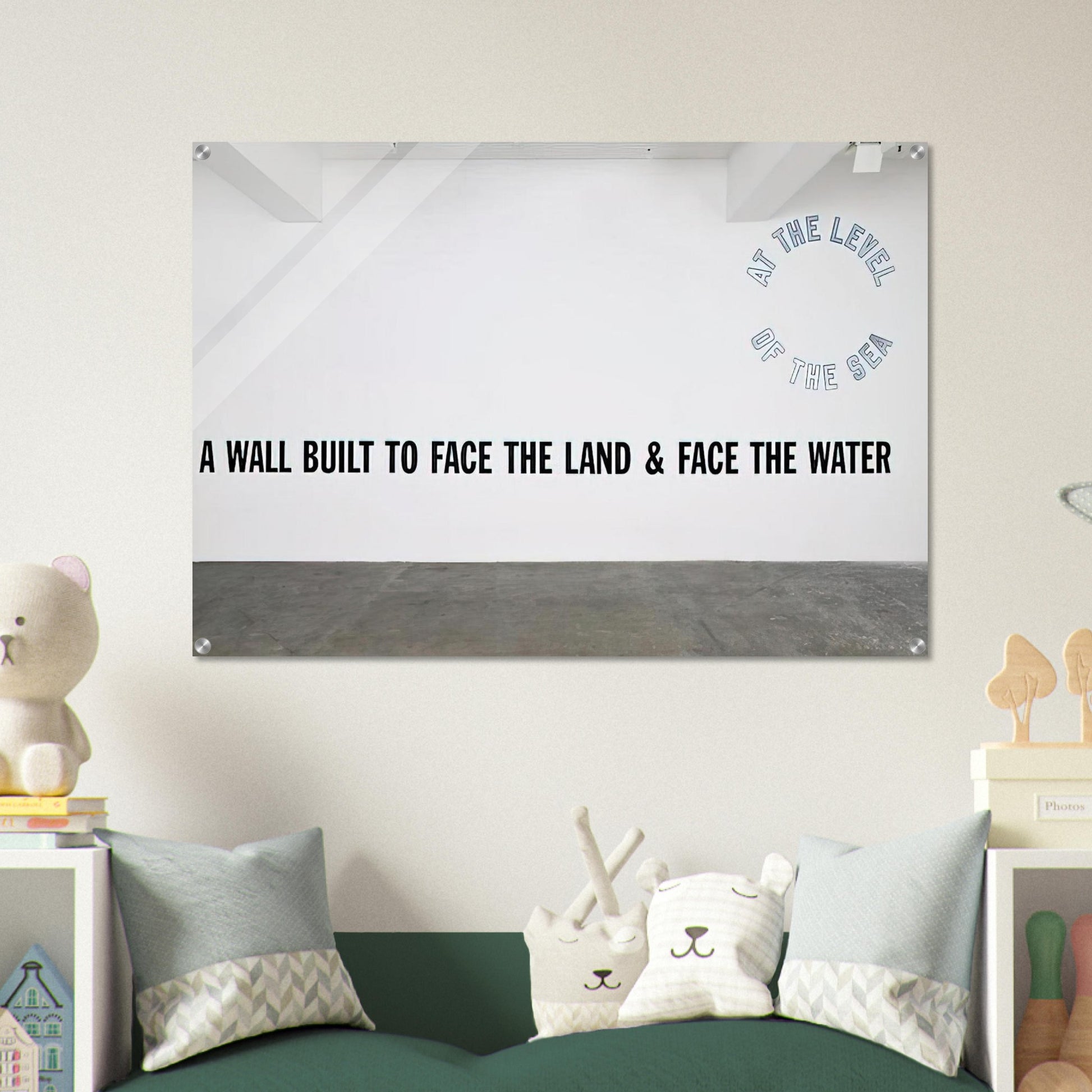 A Wall Built... - 2008 - Lawrence Weiner Acrylic Print - 70x100 cm / 28x40″ inches | Lawrence Weiner Wall Art | Lawrence Weiner Prints