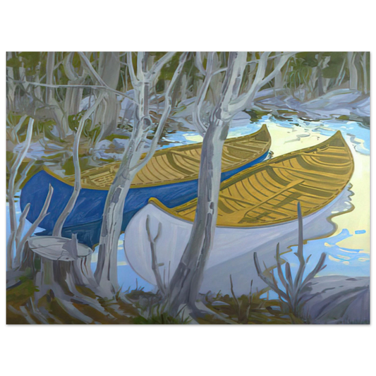 Neil Welliver - Two Canoes - Contemporary Realism  75x100 cm / 30x40inches Fine Art Poster