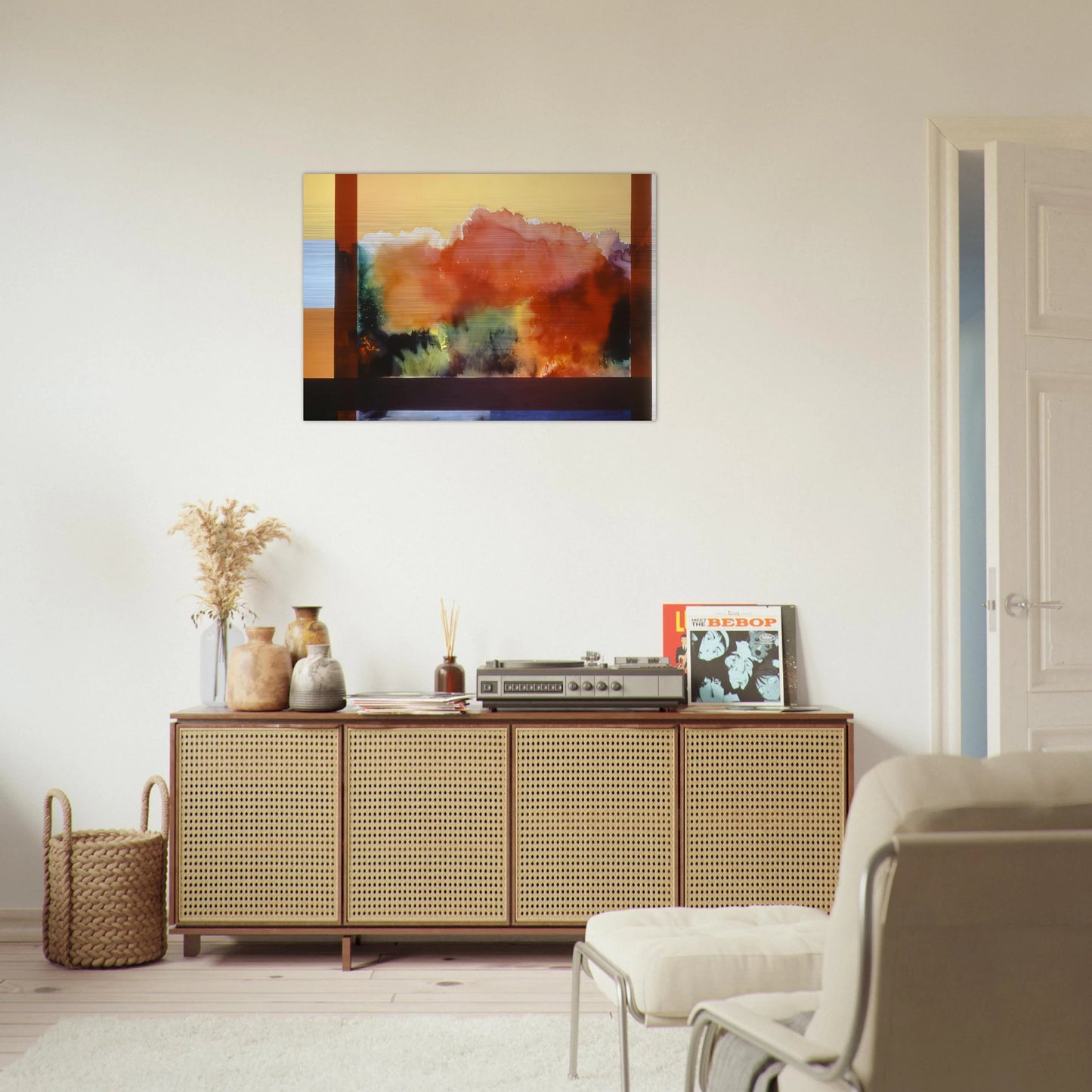 For The Gypsy and His Daughter - 1985 - Ronnie Landfield Brushed Aluminum Print - 70x100 cm / 28x40 inches | Ronnie Landfield Aluminum Print | Ronnie Landfield Prints
