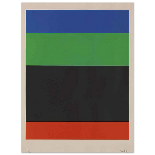 Ellsworth Kelly - Blue-Green-Black-Red  75x100 cm / 30x40inches Fine Art Poster