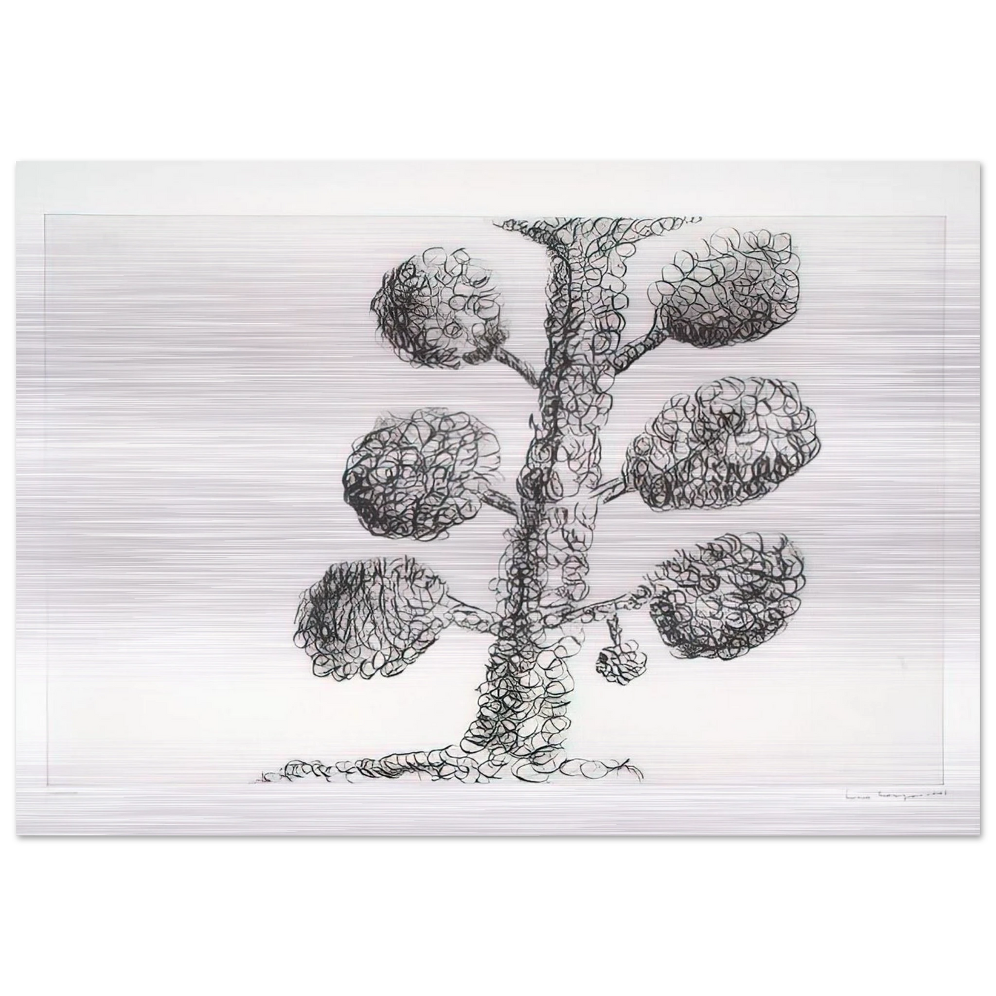 TREE 1998 - Louise Bourgeois Brushed Aluminum Print - 70x100 cm / 28x40 inches | Louise Bourgeois Aluminum Print | Louise Bourgeois Prints