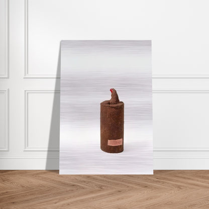 Tall Garden Gnome - 1969 - Dieter Roth Brushed Aluminum Print - 70x100 cm / 28x40 inches | Dieter Roth Aluminum Print | Dieter Roth Prints
