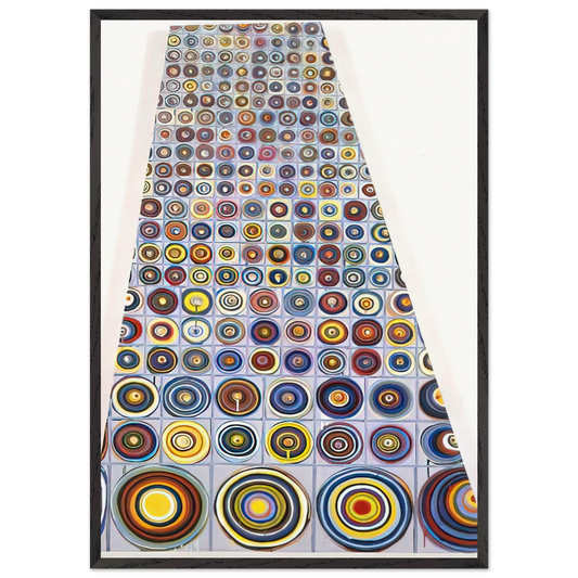Diminishing Circles - 2001 - Jennifer Bartlett 70x100 cm / 28x40 inches Framed Art Print – Black Wooden Frame
