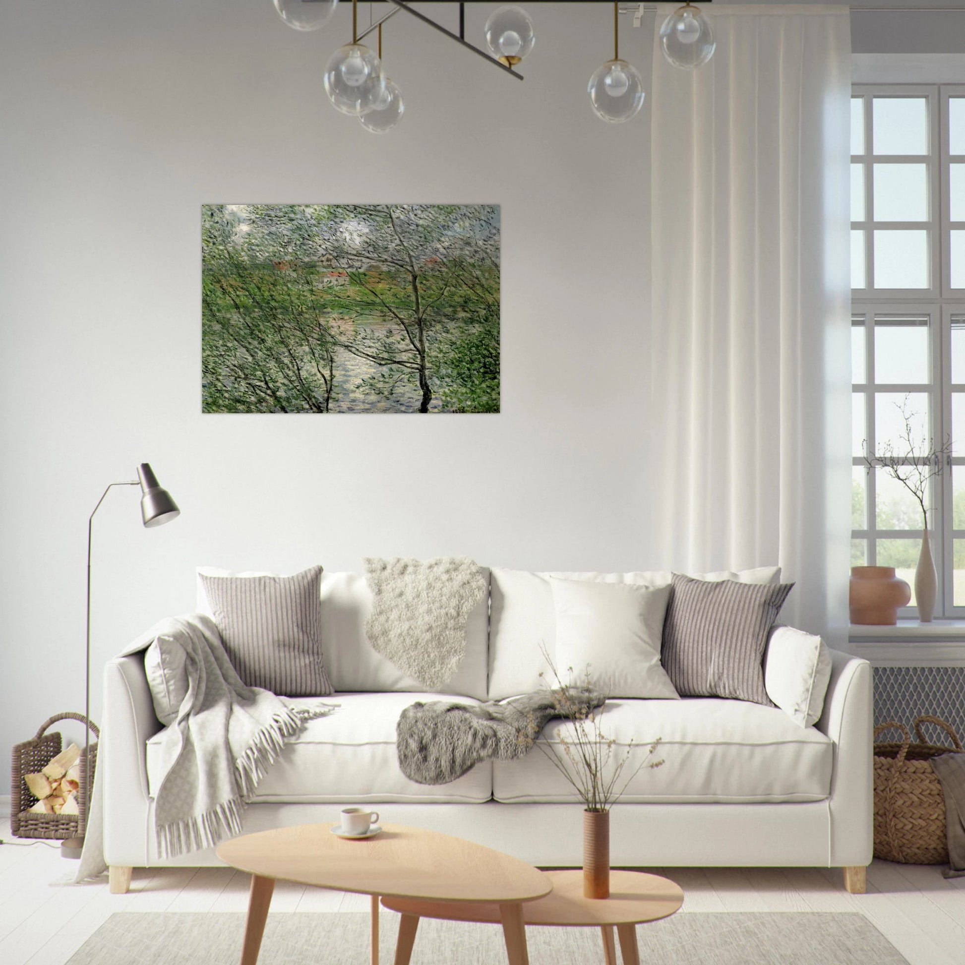 The Isle Grande-Jatte on the Siene - claude monet Brushed Aluminum Print - 70x100 cm / 28x40 inches | claude monet Aluminum Print | claude monet Prints