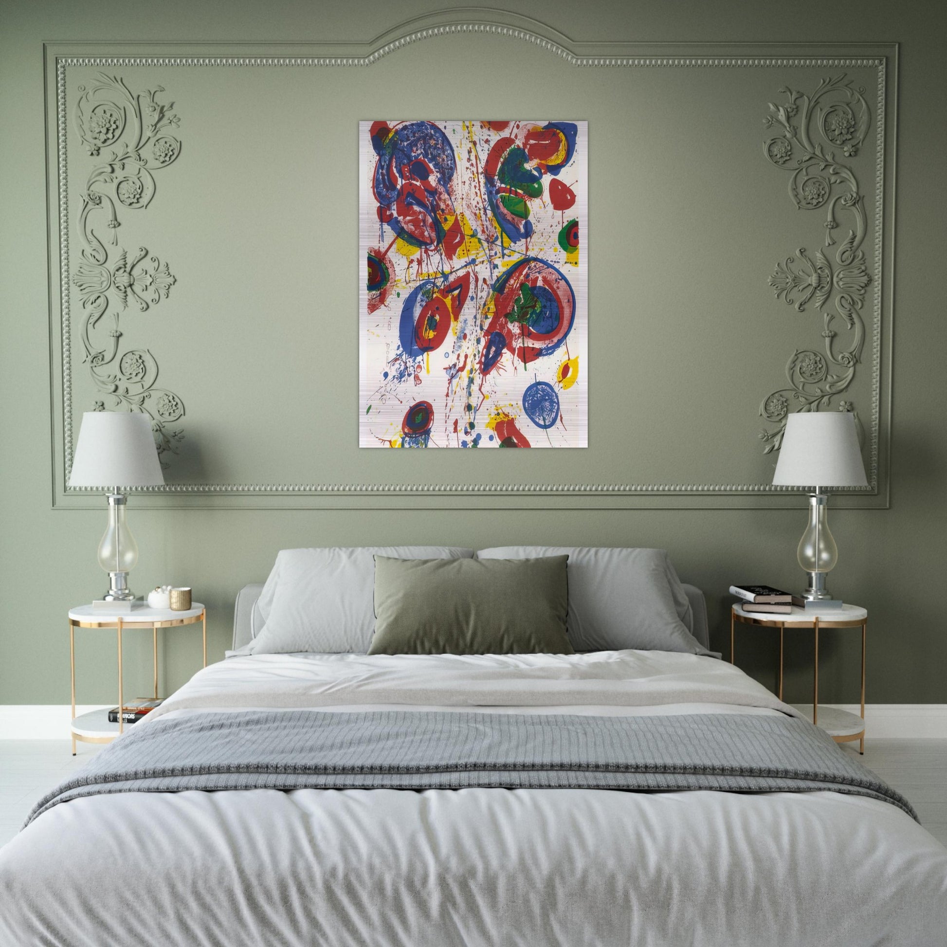 Bright Nothing - Sam Francis Brushed Aluminum Print - 70x100 cm / 28x40 inches | Sam Francis Aluminum Print | Sam Francis Prints