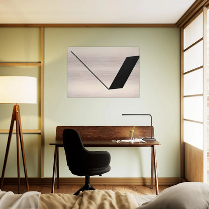 Big Space - Black Line - 1990 - Leon Polk Smith Brushed Aluminum Print - 70x100 cm / 28x40 inches | Leon Polk Smith Aluminum Print | Leon Polk Smith Prints