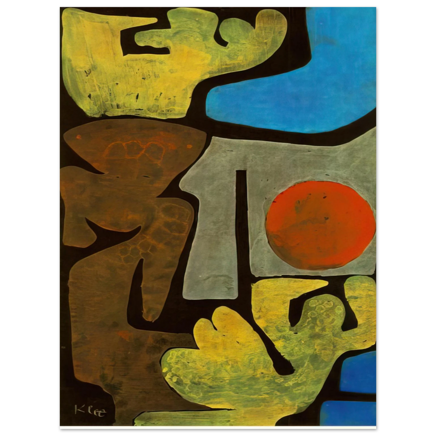 Paul Klee - PARK OF IDOLS 1938  75x100 cm / 30x40inches Fine Art Poster
