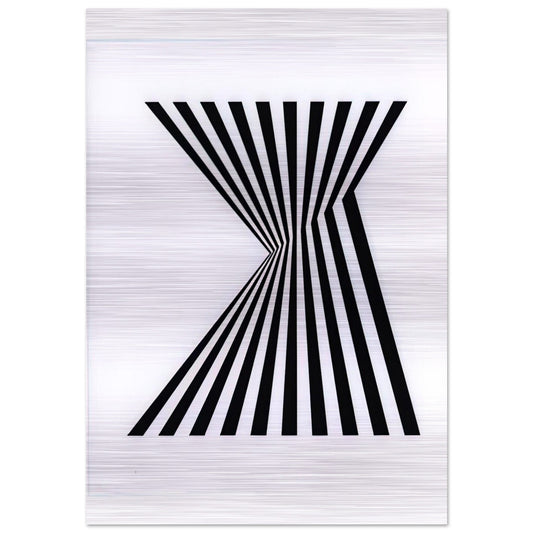 UNTITLED FRAGMENT 1 1965 - Bridget Riley Brushed Aluminum Print - 70x100 cm / 28x40 inches | Bridget Riley Aluminum Print | Bridget Riley Prints
