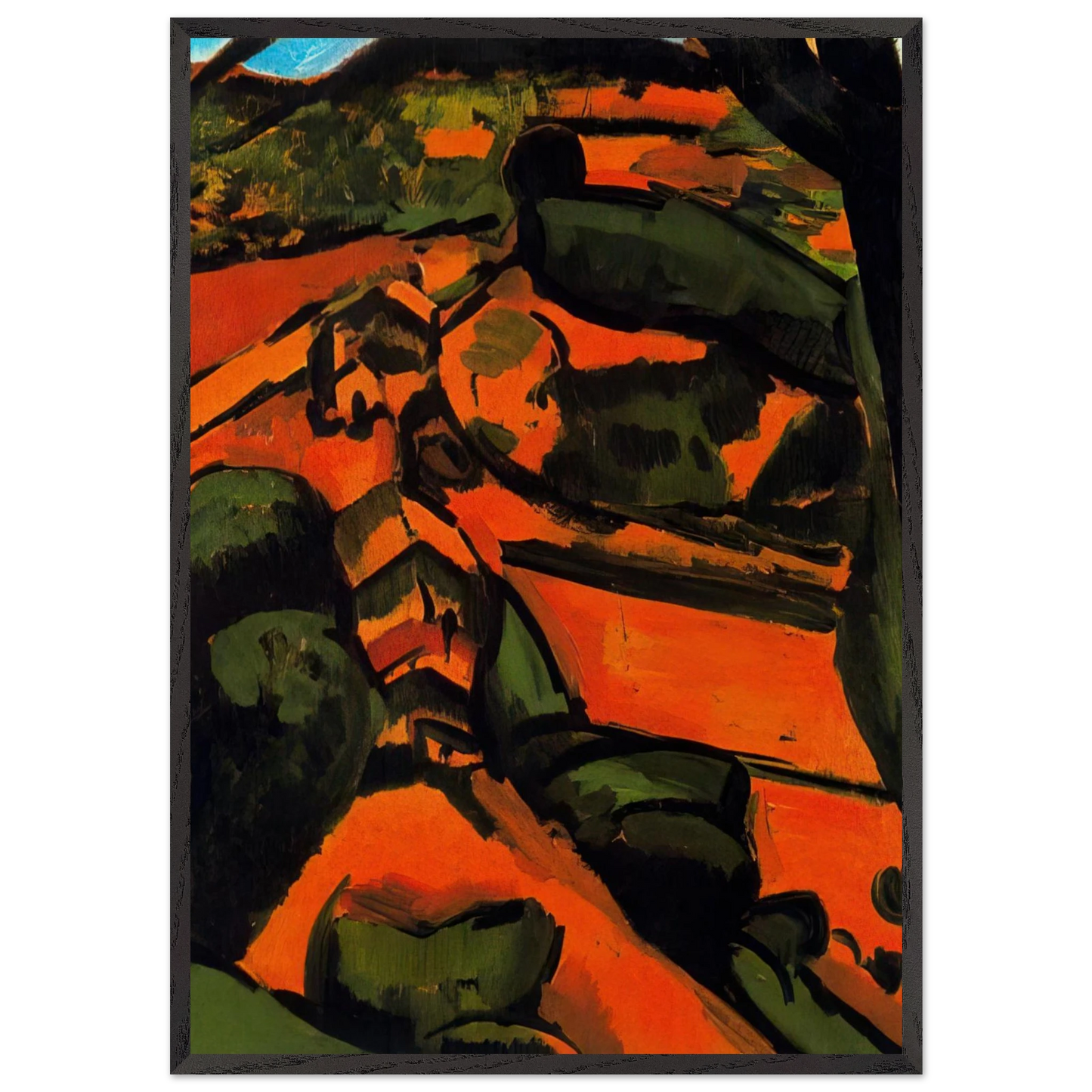 Untitled N18 - Andre Derain 70x100 cm / 28x40 inches Framed Art Print – Black Wooden Frame