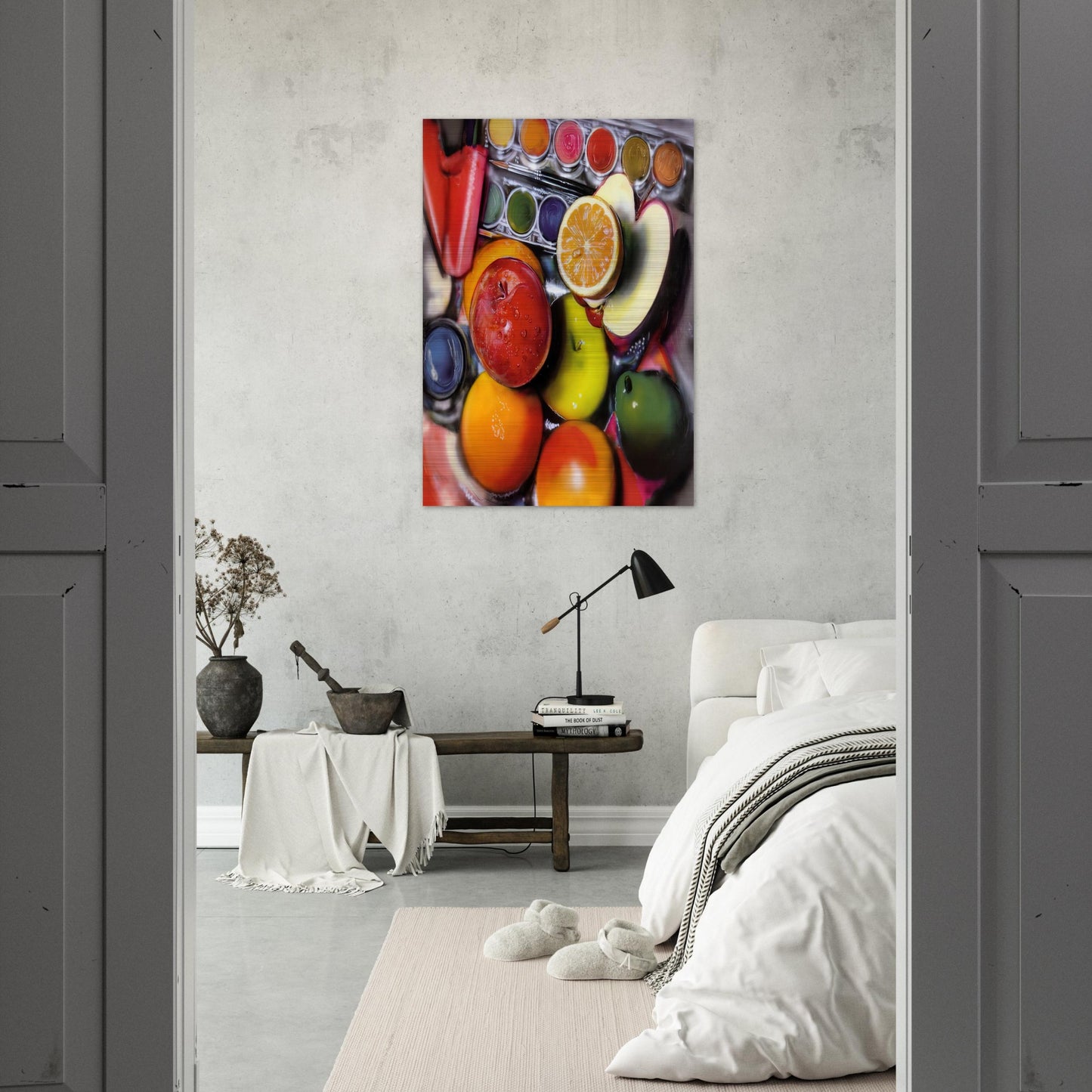 ENERGY APPLES 1980 - Audrey Flack Brushed Aluminum Print - 70x100 cm / 28x40 inches | Audrey Flack Aluminum Print | Audrey Flack Prints