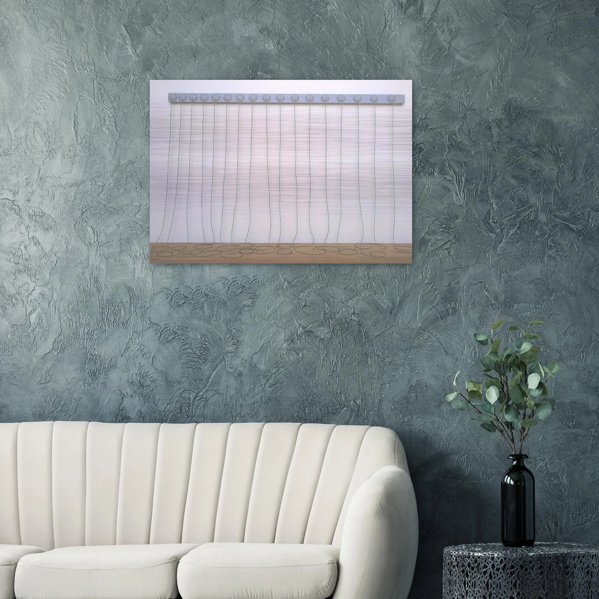 ADDENDUM 1967 - Eva Hesse Brushed Aluminum Print - 70x100 cm / 28x40 inches | Eva Hesse Aluminum Print | Eva Hesse Prints