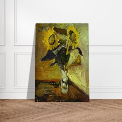 VASE OF SUNFLOWERS 1898 - Henri Matisse Brushed Aluminum Print - 70x100 cm / 28x40 inches | Henri Matisse Aluminum Print | Henri Matisse Prints