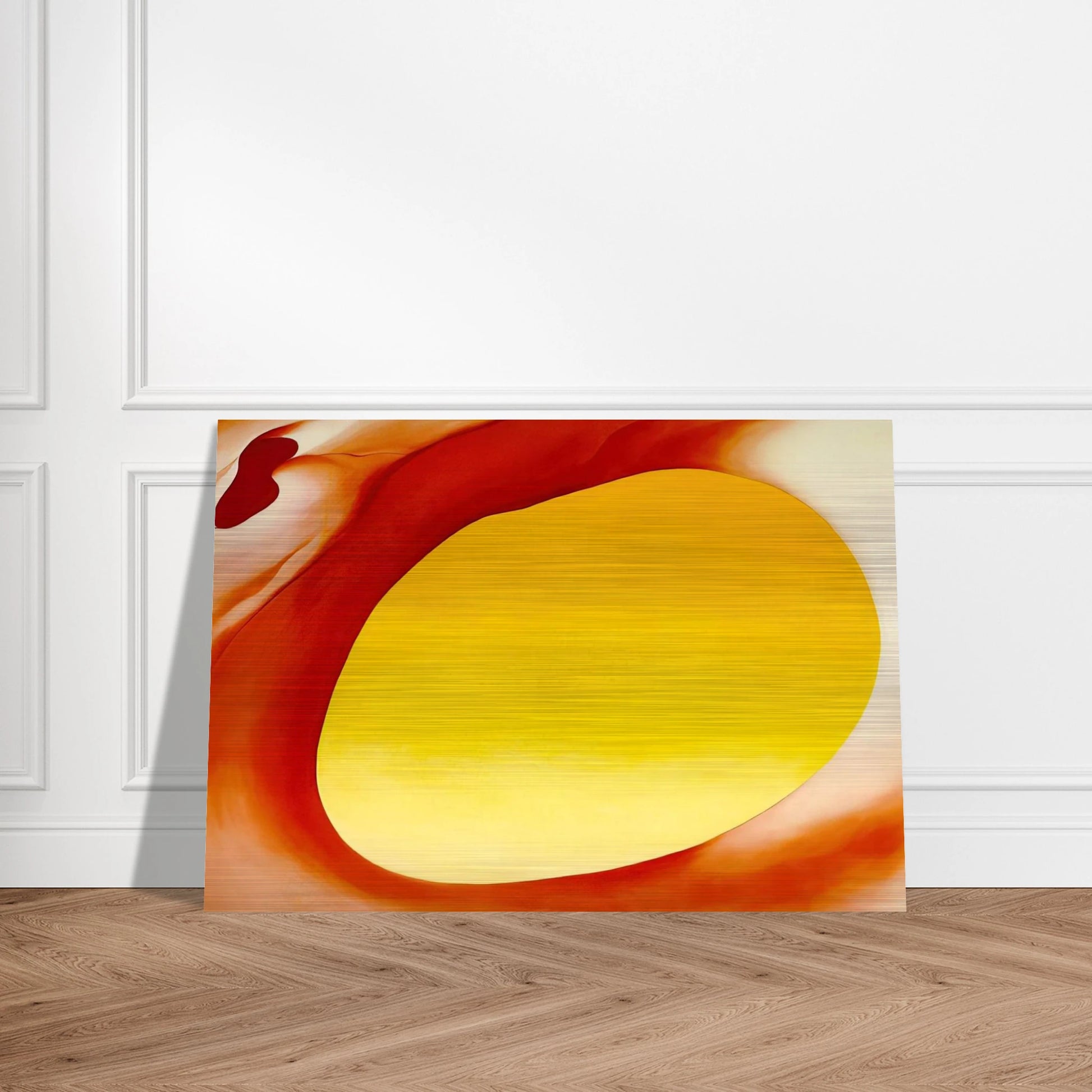 Pelvis Series - Red with Yellow - Georgia O'Keeffe Brushed Aluminum Print - 70x100 cm / 28x40 inches | Georgia O'Keeffe Aluminum Print | Georgia O'Keeffe Prints