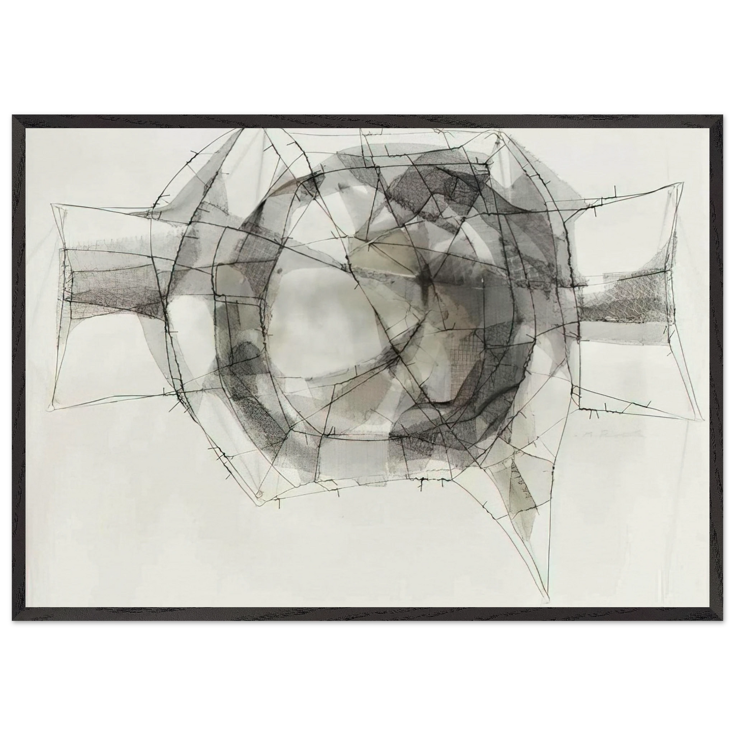 Metamorfosis - 1960 - Manuel Rivera 70x100 cm / 28x40 inches Framed Art Print – Black Wooden Frame