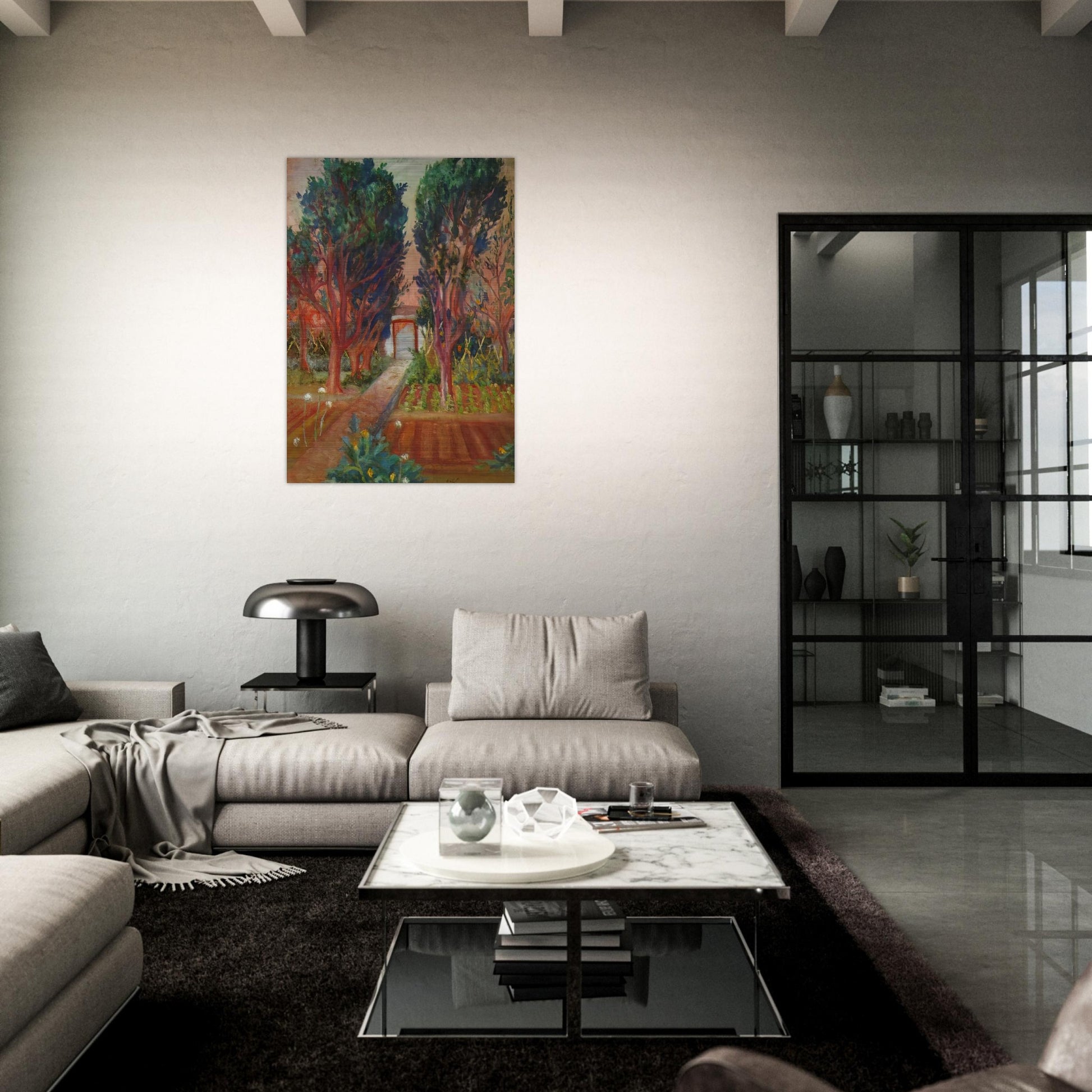 THE VEGETABLE GARDEN OF LLANER - Salvador Dali Brushed Aluminum Print - 70x100 cm / 28x40 inches | Salvador Dali Aluminum Print | Salvador Dali Prints