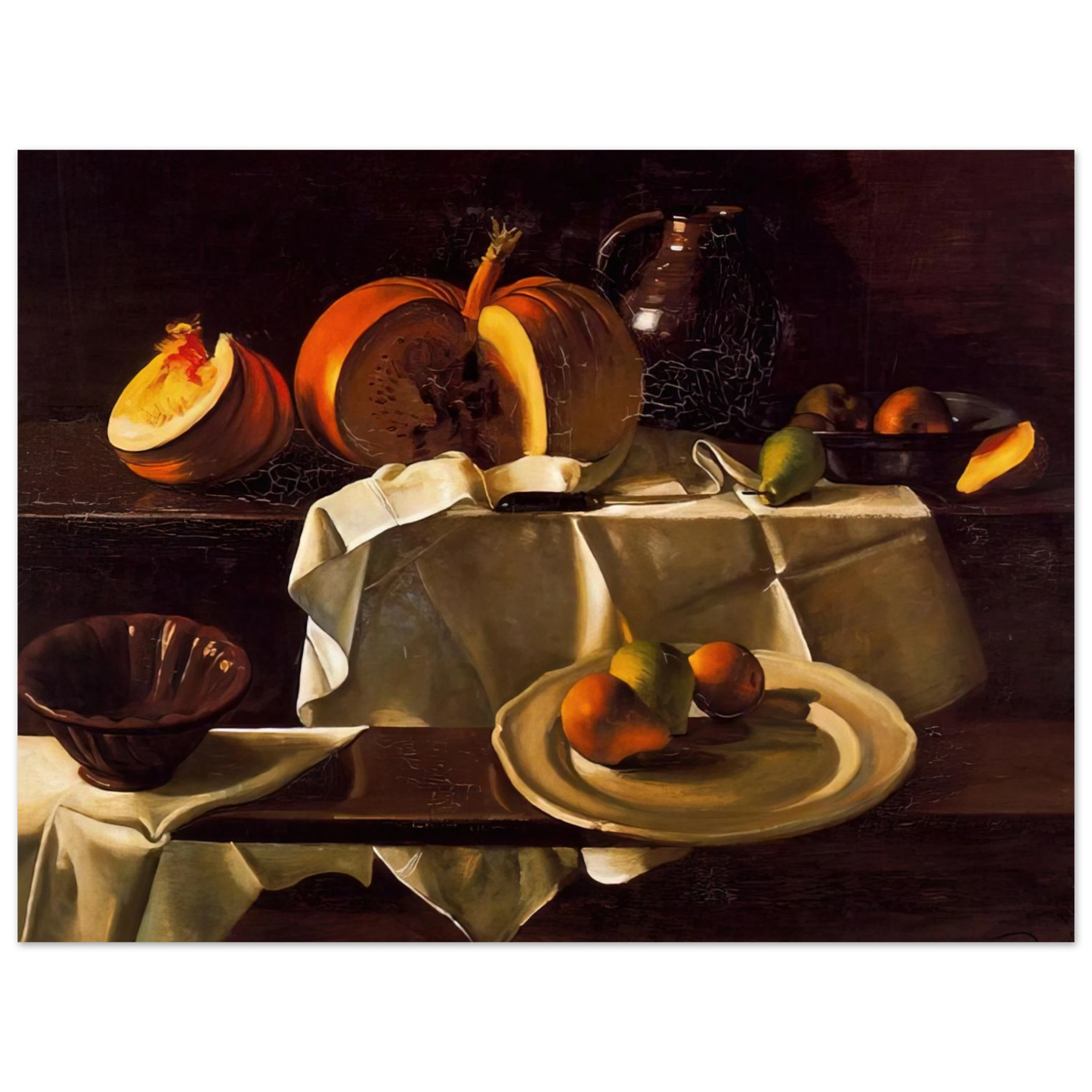 Andre Derain - THE STILL LIFE WITH PUMPKIN 1939  75x100 cm / 30x40inches Fine Art Poster