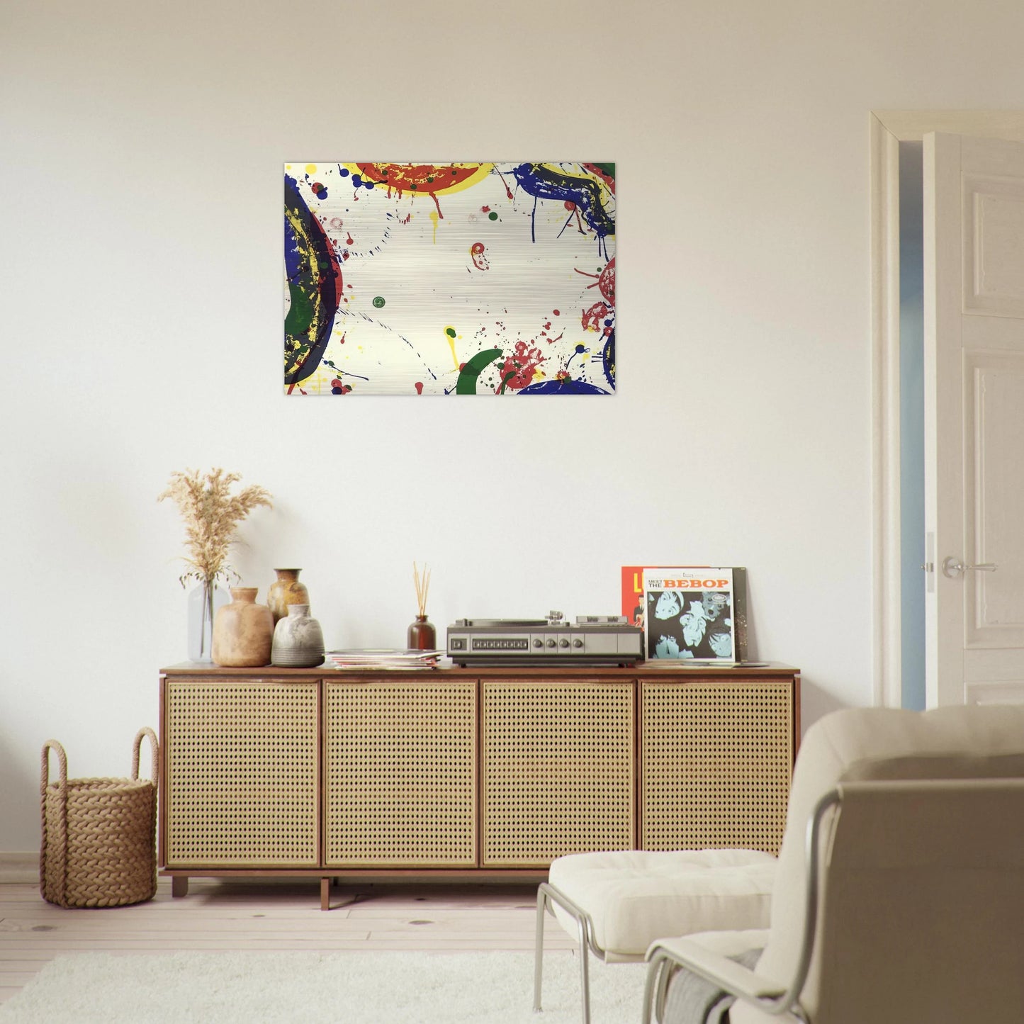 Sun Up - Sam Francis Brushed Aluminum Print - 70x100 cm / 28x40 inches | Sam Francis Aluminum Print | Sam Francis Prints