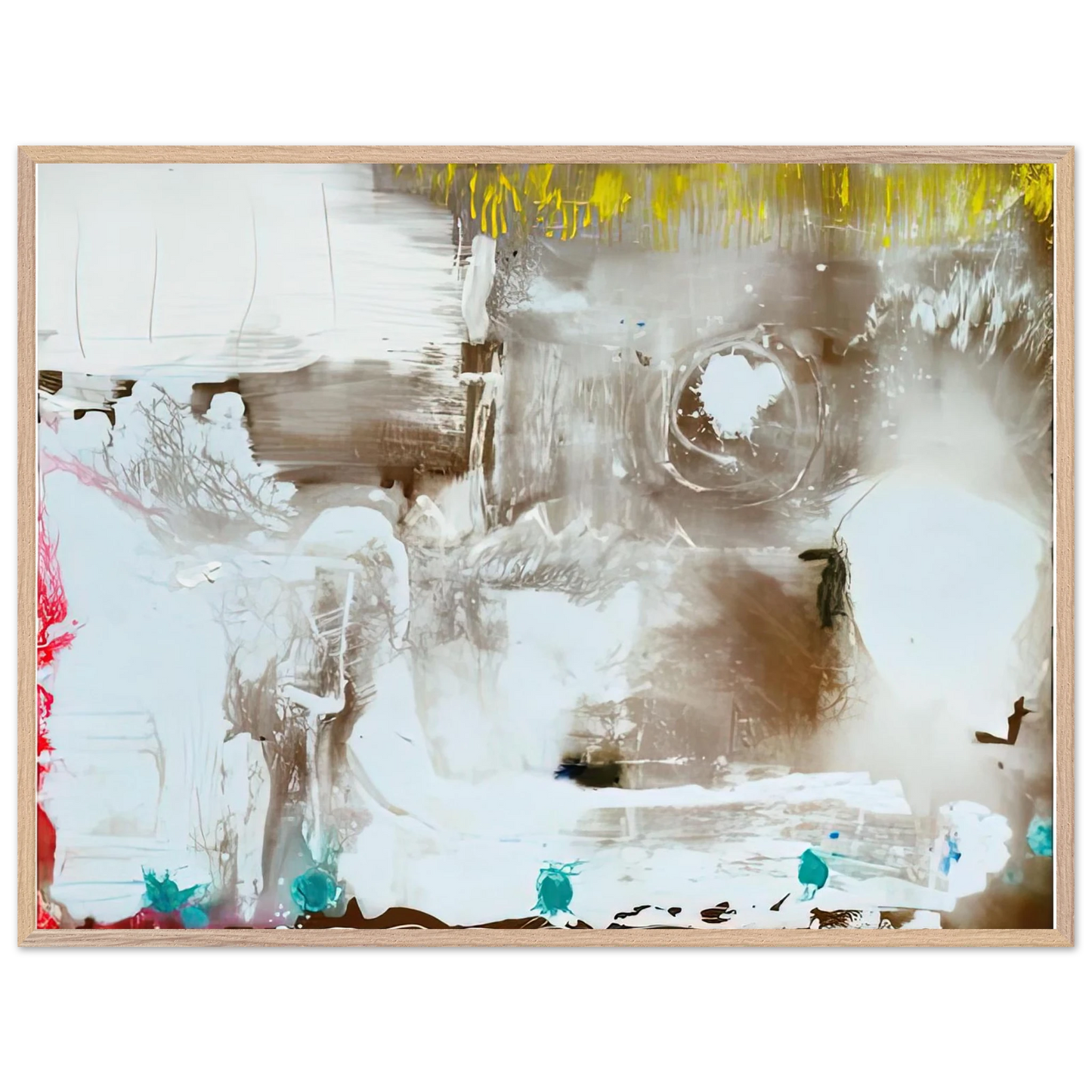 Helen Frankenthaler - Arctic Thaw, 1990- Wall Art - 21x29.7 cm / 8x12" - Premium Wooden Framed Poster With Fine Art Paper-canvas - Wood frame