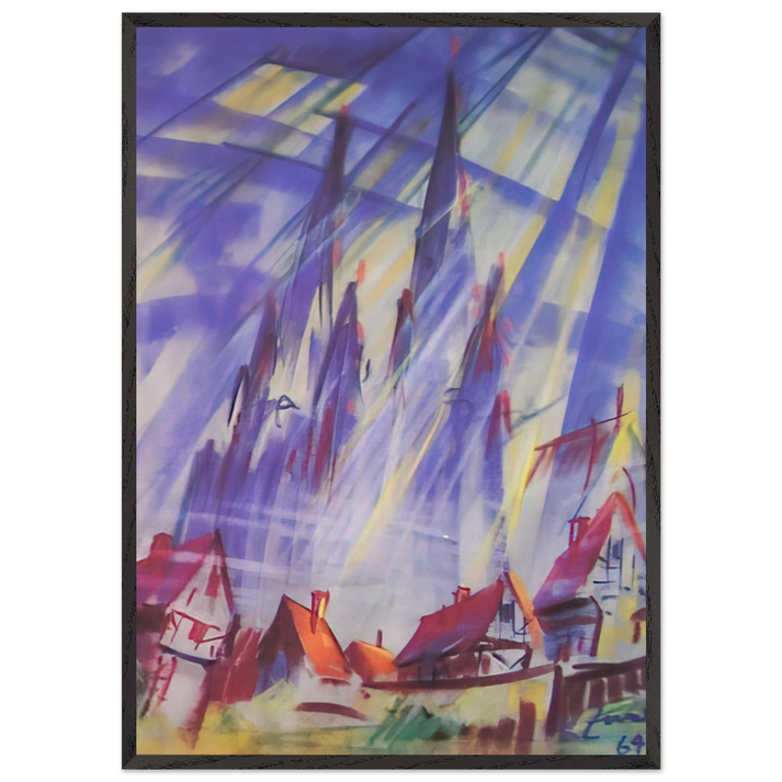 Untitled - 1964 N4 - Konrad Zuse 70x100 cm / 28x40 inches Framed Art Print – Black Wooden Frame