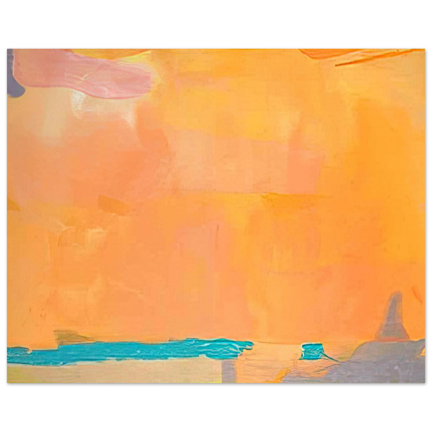 Helen Frankenthaler - Royal Fireworks - 1975 Wall art - 13x18 cm / 5x7 inches - Premium Wooden Framed Poster With Fine Art Paper-canvas - Black frame
