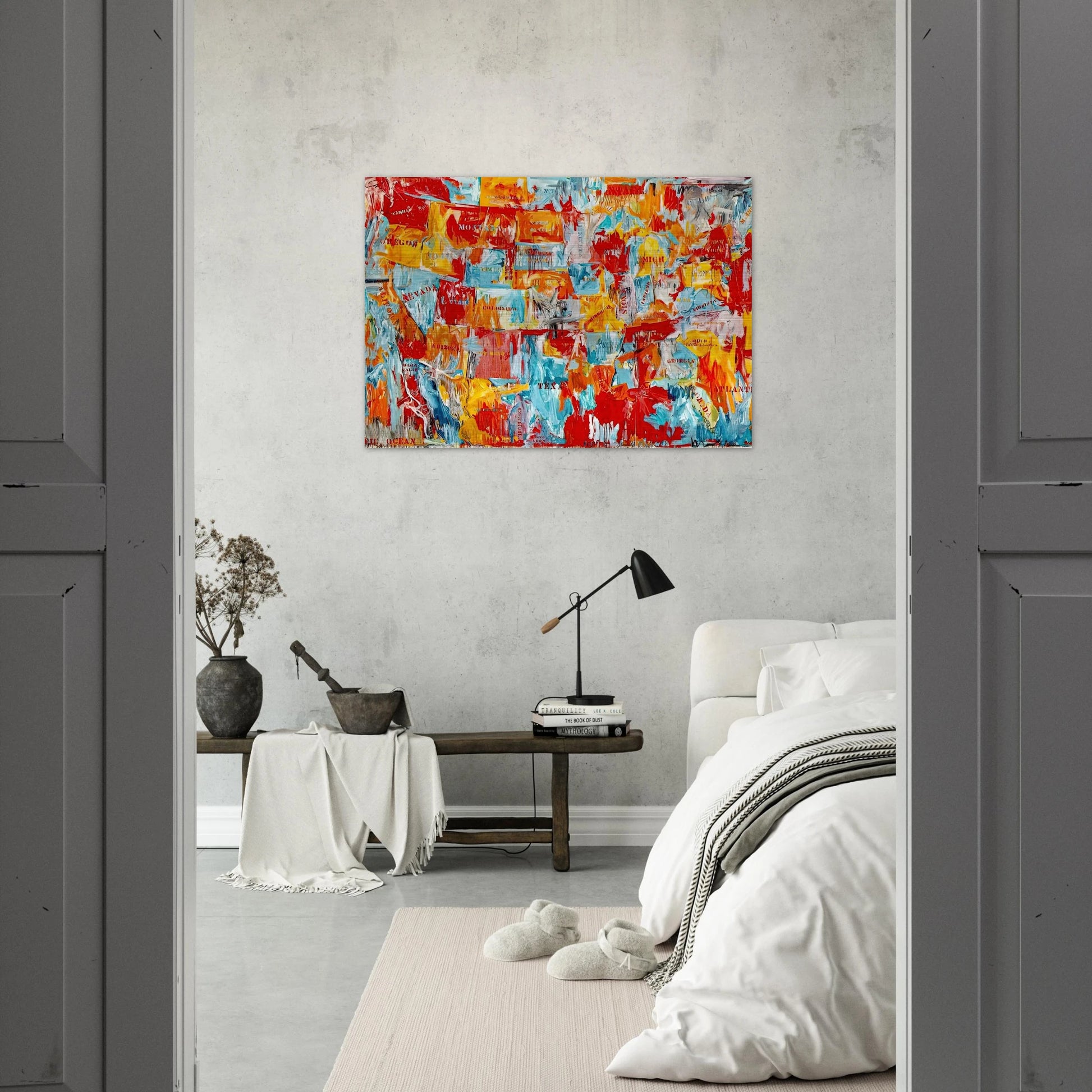 MAP - Jasper Johns Brushed Aluminum Print - 70x100 cm / 28x40 inches | Jasper Johns Aluminum Print | Jasper Johns Prints