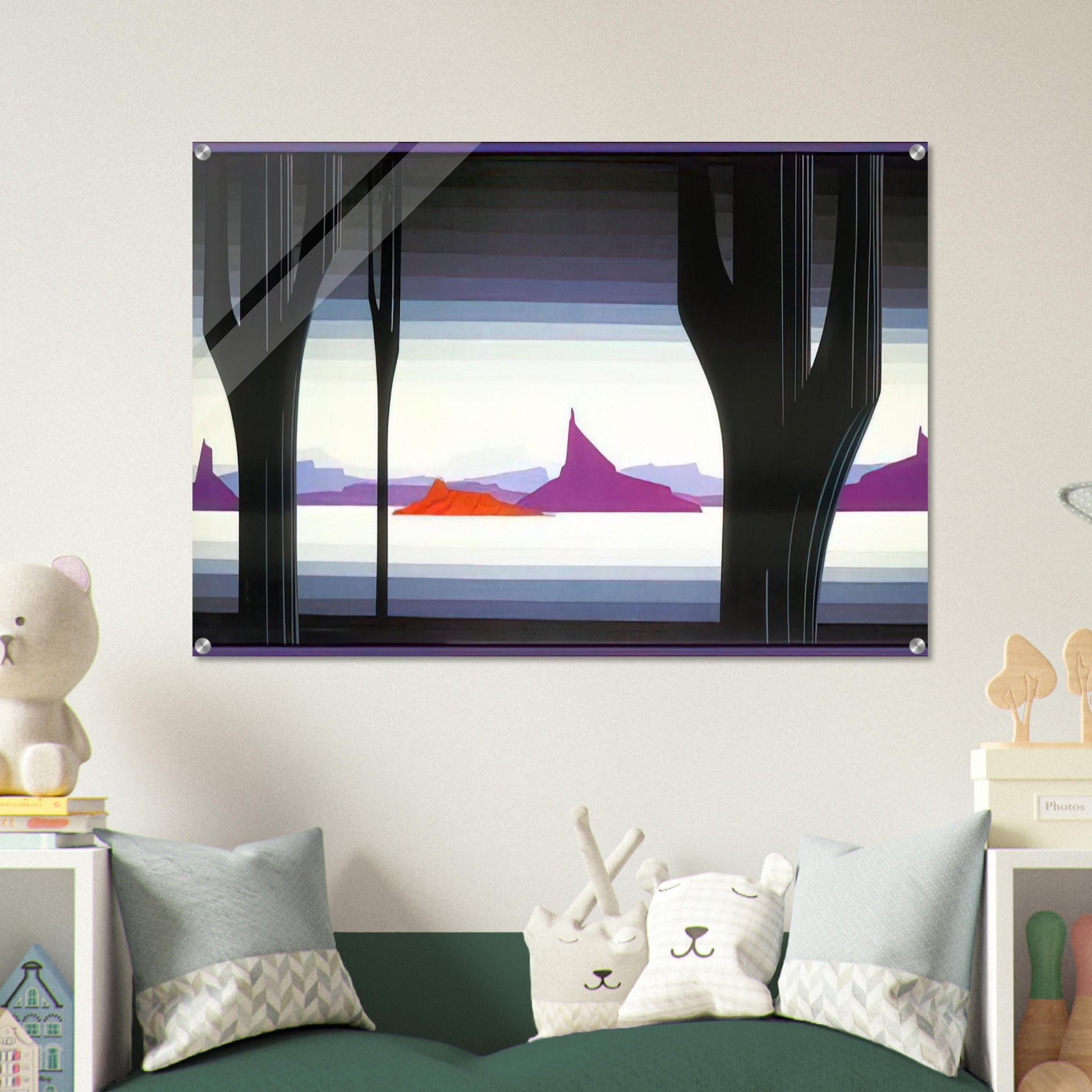 Saguaro - Eyvind Earle Acrylic Print - 70x100 cm / 28x40″ inches | Eyvind Earle Wall Art | Eyvind Earle Prints
